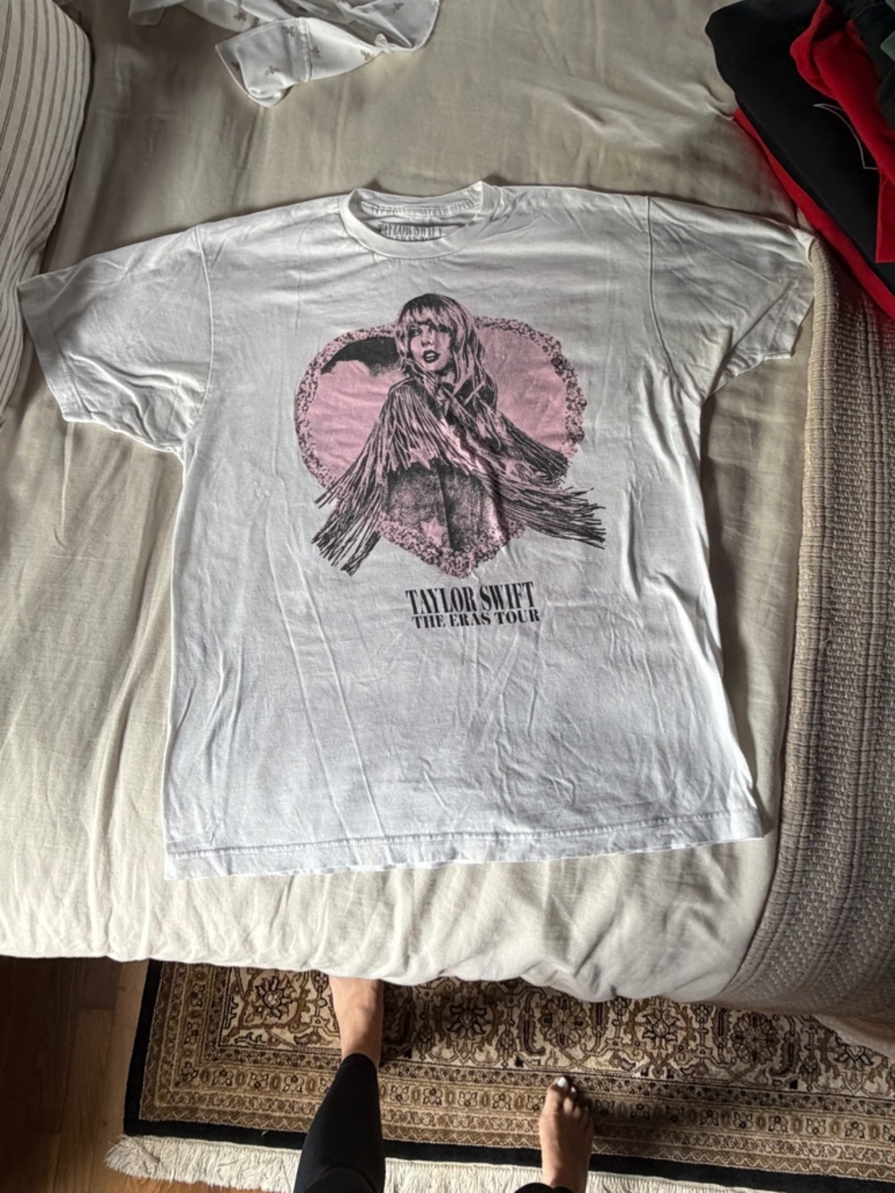 The Eras Tour Graphic Kids Tee - White & Pink